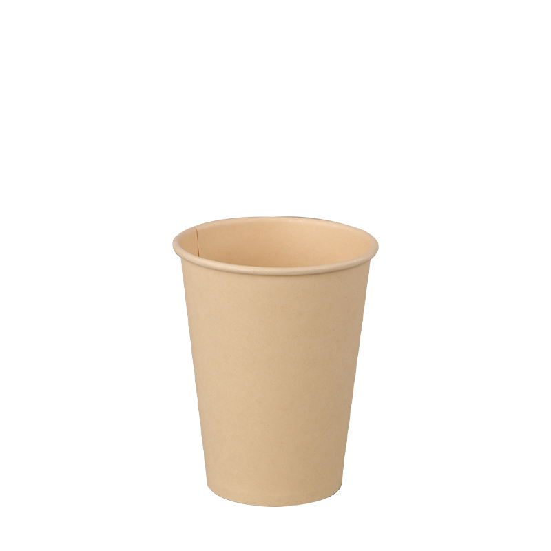6 oz ubleket Kraft Single Wall Paper Cup