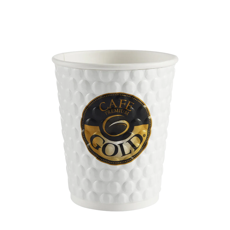12 oz plastfri, preget varmpapirkopp